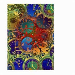 Time Clock Distortion Large Garden Flag (two Sides) by Mariart