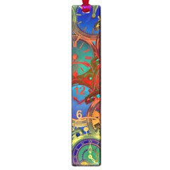 Time Clock Distortion Large Book Marks by Mariart