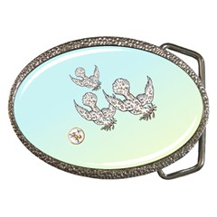 Floral Doves - Colourglide -  By Larenard Belt Buckles by LaRenard