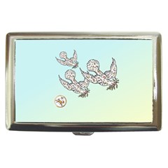 Floral Doves - Colourglide -  By Larenard Cigarette Money Case by LaRenard