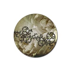 A Touch Of Vintage Rubber Coaster (round)  by FantasyWorld7