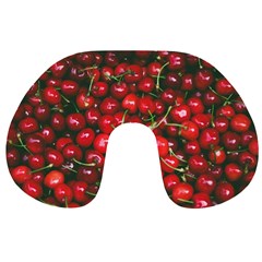 Cherries Jubilee Travel Neck Pillows by WensdaiAmbrose