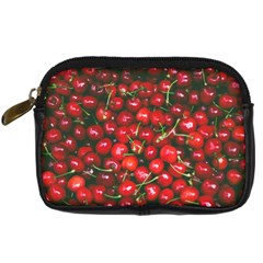 Cherries Jubilee Digital Camera Leather Case by WensdaiAmbrose