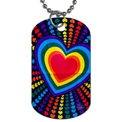 Rainbow Pop Heart Dog Tag (Two Sides)