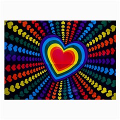 Rainbow Pop Heart Large Glasses Cloth (2-Side)