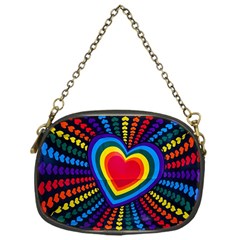 Rainbow Pop Heart Chain Purse (One Side)