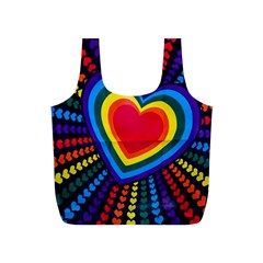 Rainbow Pop Heart Full Print Recycle Bag (S)