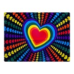 Rainbow Pop Heart Double Sided Flano Blanket (Mini)  35 x27  Blanket Front