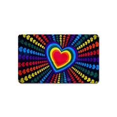 Rainbow Pop Heart Magnet (name Card) by WensdaiAmbrose