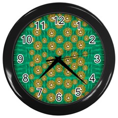 Elf Juice Wall Clock (black) by pepitasart