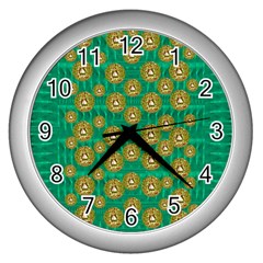 Elf Juice Wall Clock (silver) by pepitasart