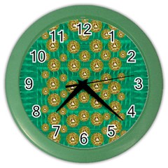 Elf Juice Color Wall Clock by pepitasart