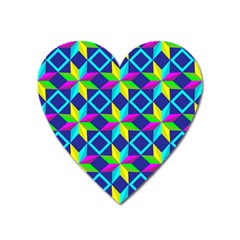 Pattern Star Abstract Background Heart Magnet by Pakrebo