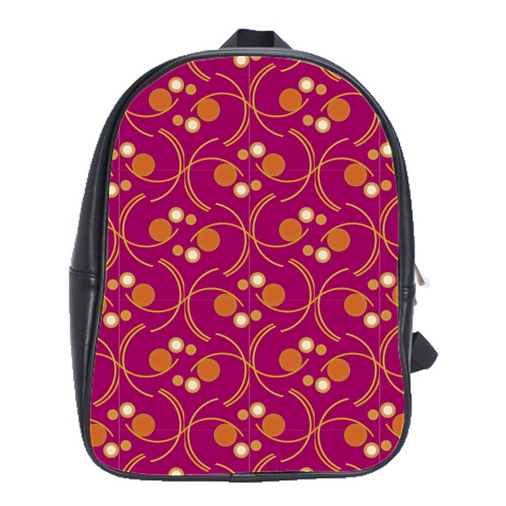 Pattern Wallpaper Seamless Abstract School Bag (Large)