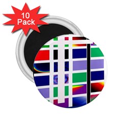 Color Graffiti Pattern Geometric 2 25  Magnets (10 Pack)  by Pakrebo