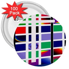 Color Graffiti Pattern Geometric 3  Buttons (100 Pack)  by Pakrebo