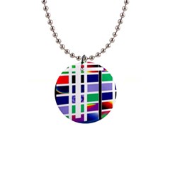 Color Graffiti Pattern Geometric 1  Button Necklace by Pakrebo