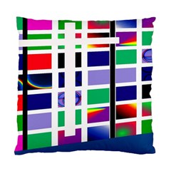 Color Graffiti Pattern Geometric Standard Cushion Case (two Sides) by Pakrebo