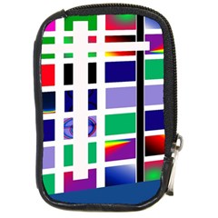 Color Graffiti Pattern Geometric Compact Camera Leather Case