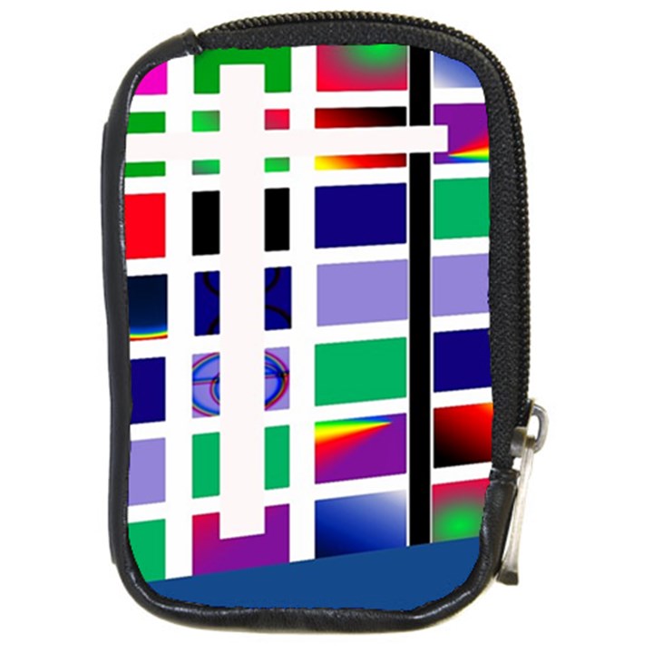 Color Graffiti Pattern Geometric Compact Camera Leather Case