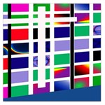 Color Graffiti Pattern Geometric Large Satin Scarf (Square) Front