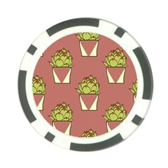 Cactus Pattern Background Texture Poker Chip Card Guard (10 Pack) by Pakrebo