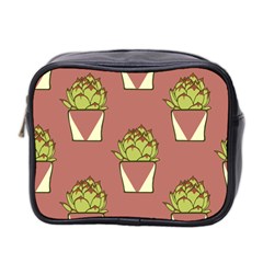 Cactus Pattern Background Texture Mini Toiletries Bag (two Sides) by Pakrebo