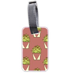 Cactus Pattern Background Texture Luggage Tags (two Sides) by Pakrebo