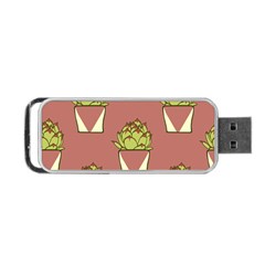 Cactus Pattern Background Texture Portable Usb Flash (two Sides) by Pakrebo