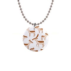 Seamless Deer Pattern Design 1  Button Necklace by Pakrebo