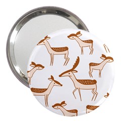 Seamless Deer Pattern Design 3  Handbag Mirrors by Pakrebo