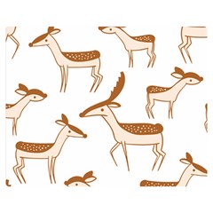 Seamless Deer Pattern Design Double Sided Flano Blanket (medium)  by Pakrebo