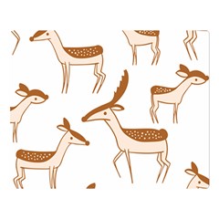 Seamless Deer Pattern Design Double Sided Flano Blanket (large)  by Pakrebo