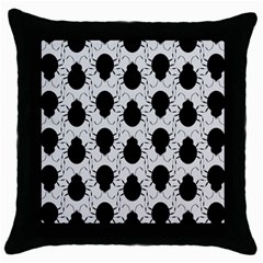 Pattern Beetle Insect Black Grey Throw Pillow Case (black) by Pakrebo