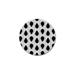 Pattern Beetle Insect Black Grey Golf Ball Marker (4 Pack) by Pakrebo