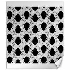 Pattern Beetle Insect Black Grey Canvas 8  X 10  by Pakrebo