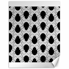 Pattern Beetle Insect Black Grey Canvas 12  X 16 