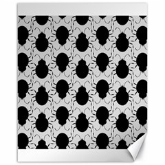 Pattern Beetle Insect Black Grey Canvas 16  X 20  by Pakrebo