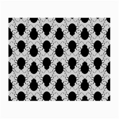 Pattern Beetle Insect Black Grey Small Glasses Cloth (2-side) by Pakrebo