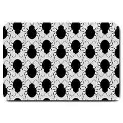 Pattern Beetle Insect Black Grey Large Doormat  by Pakrebo