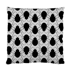 Pattern Beetle Insect Black Grey Standard Cushion Case (two Sides) by Pakrebo