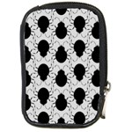 Pattern Beetle Insect Black Grey Compact Camera Leather Case Front