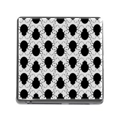 Pattern Beetle Insect Black Grey Memory Card Reader (square 5 Slot) by Pakrebo