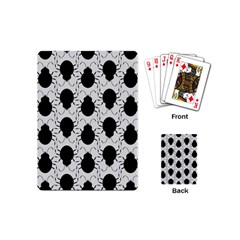 Pattern Beetle Insect Black Grey Playing Cards (mini) by Pakrebo