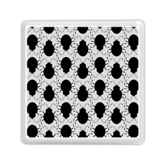 Pattern Beetle Insect Black Grey Memory Card Reader (square) by Pakrebo