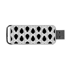 Pattern Beetle Insect Black Grey Portable Usb Flash (two Sides) by Pakrebo