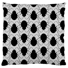 Pattern Beetle Insect Black Grey Standard Flano Cushion Case (one Side) by Pakrebo