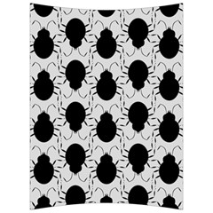 Pattern Beetle Insect Black Grey Back Support Cushion by Pakrebo