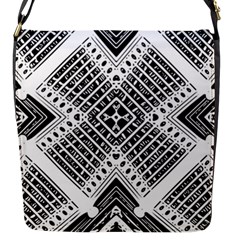 Pattern Tile Repeating Geometric Flap Closure Messenger Bag (s) by Pakrebo