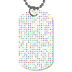 Dots Color Rows Columns Background Dog Tag (one Side)